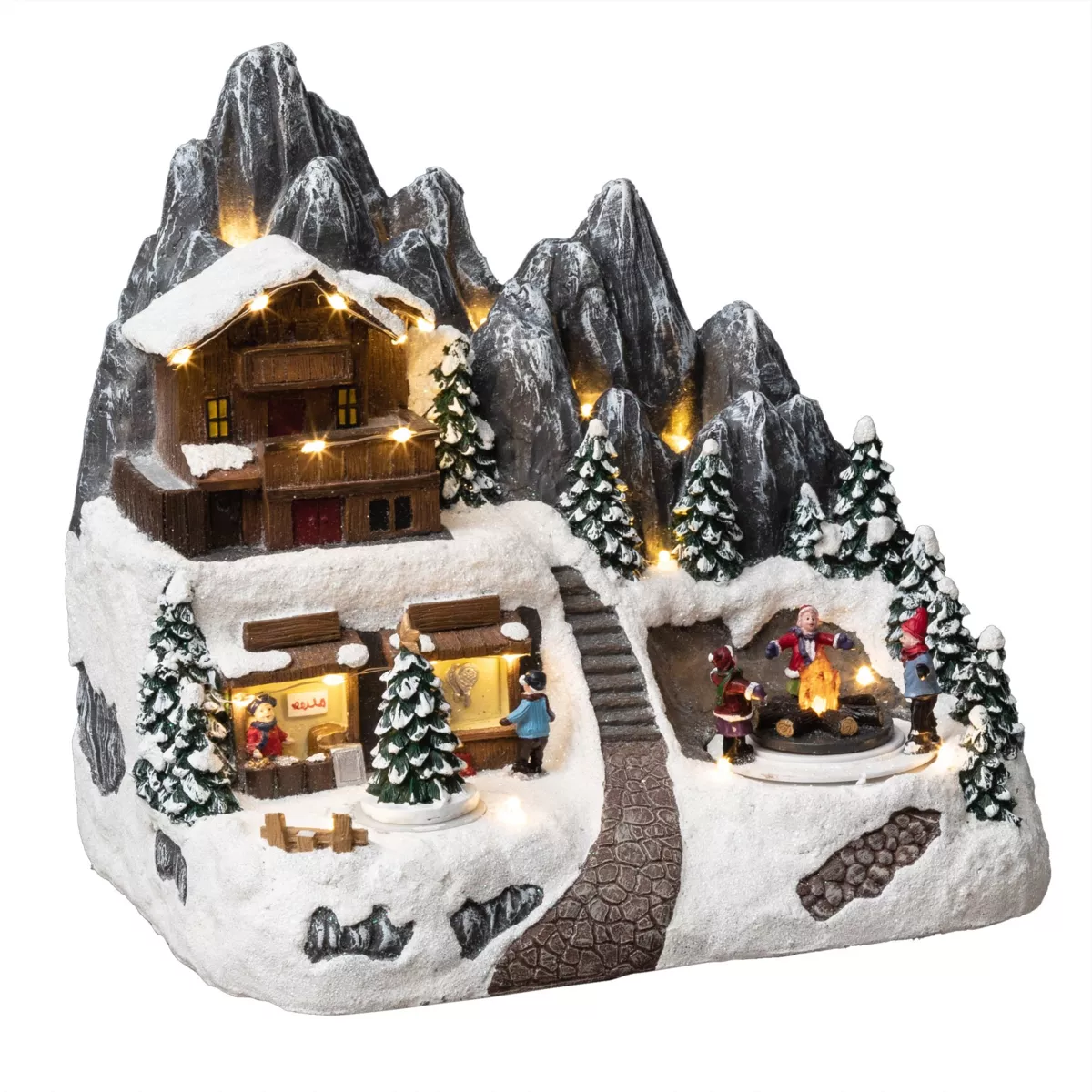 Villaggio di Natale luminoso Rifugio in altitudine