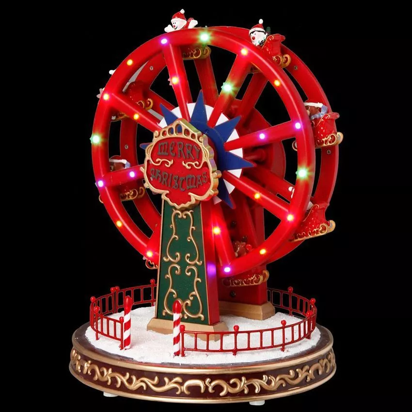 Animiertes Riesenrad mit Beleuchtung & Musik Lilio Batteriebetrieben 2