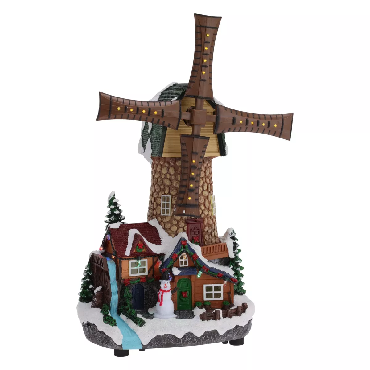 Windmühle mit Beleuchtung drehend, batteriebetrieben 3