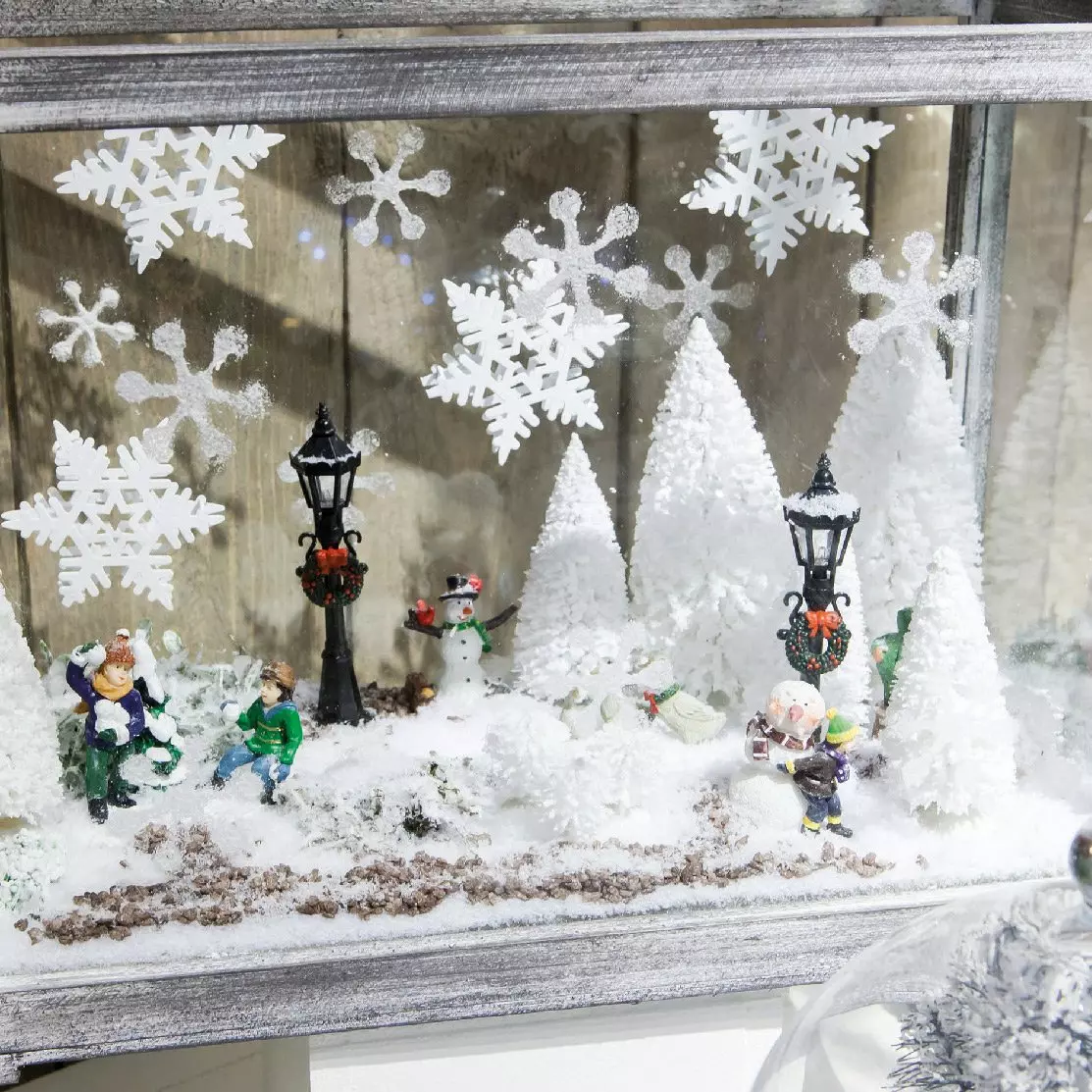 Set di 9 alberi Bianco per la creazione di un villaggio 4