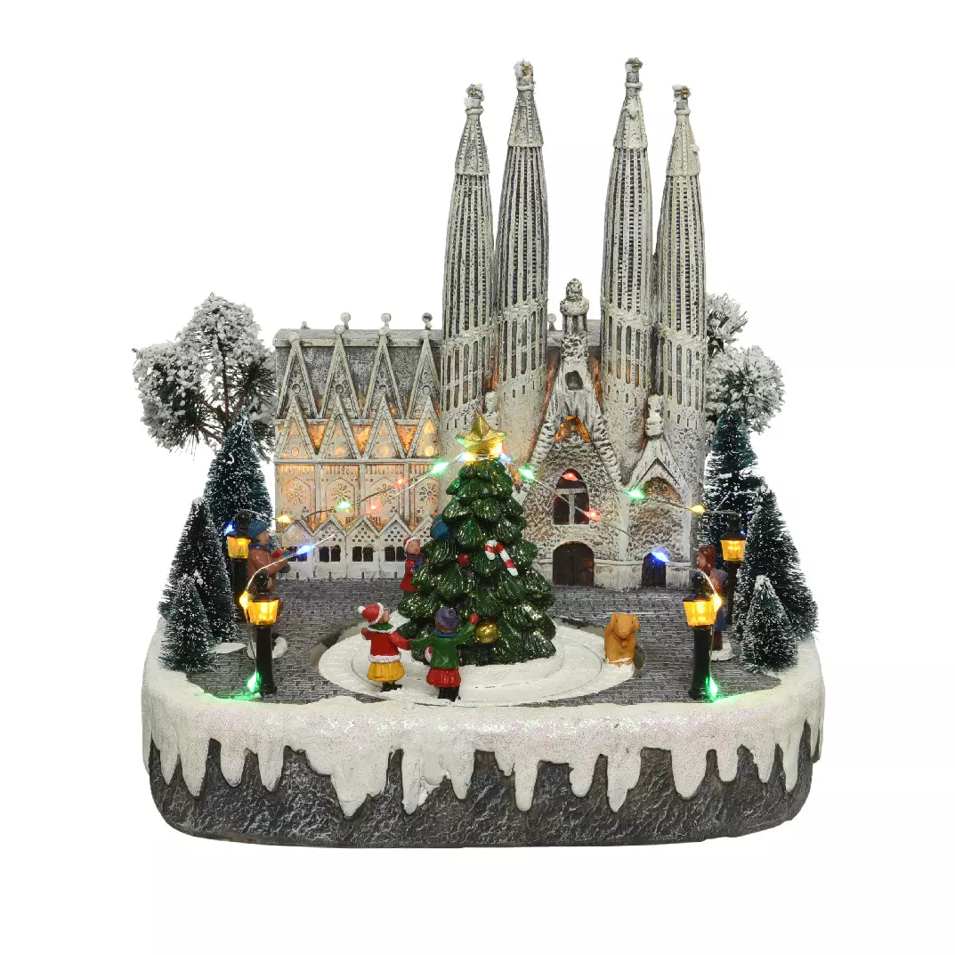 Scena di vita illuminata e musicale Barcellona 6