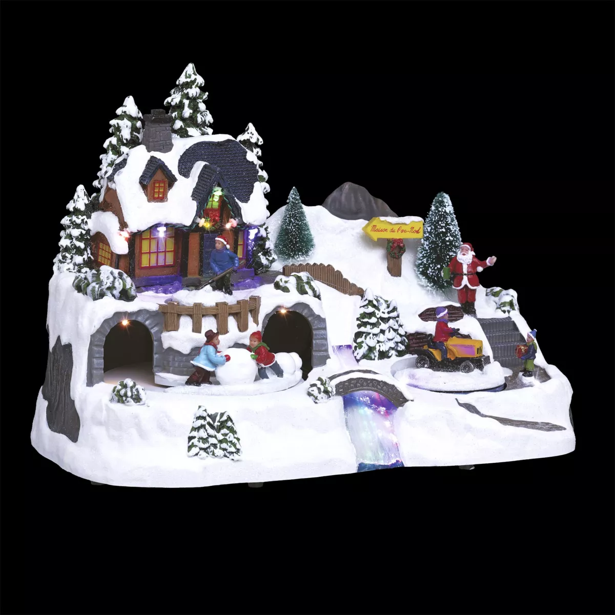 Beleuchtetes Weihnachtsdorf Haus des Weihnachtsmann 2