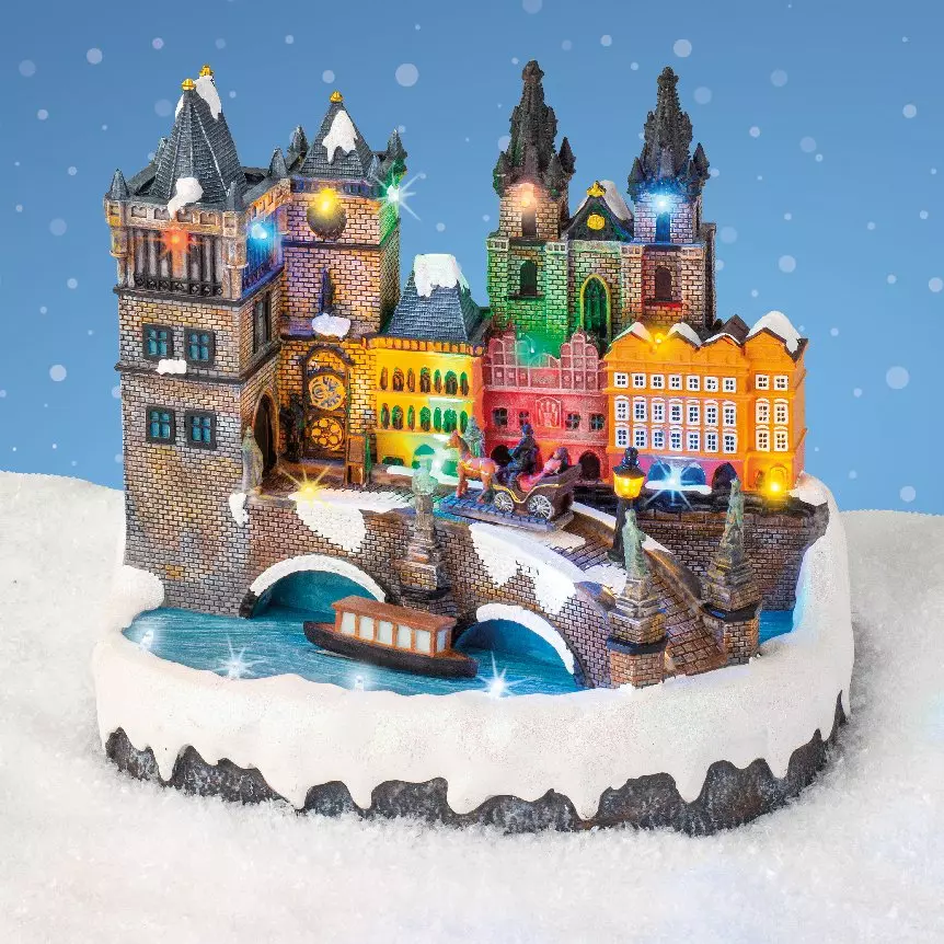 Scena di vita illuminata e musicale Prague 1