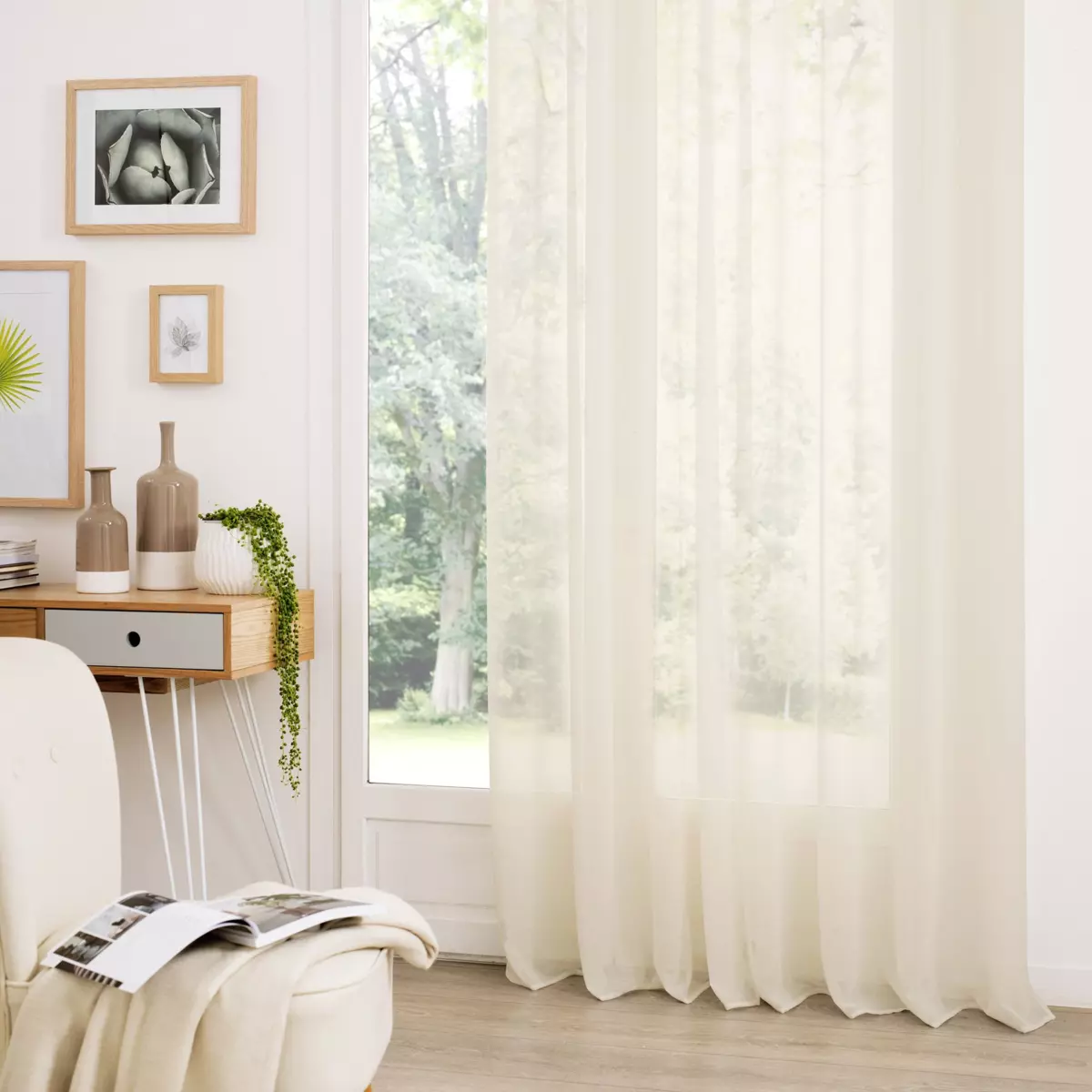 Tenda trasparente (140 x 260 cm) Etamine Lino 1