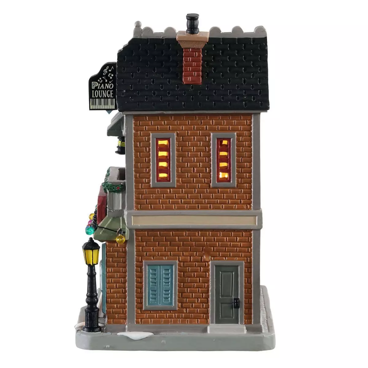 Village de Noël Lemax à piles lumineux Piano-Bar de Mr Pete 3