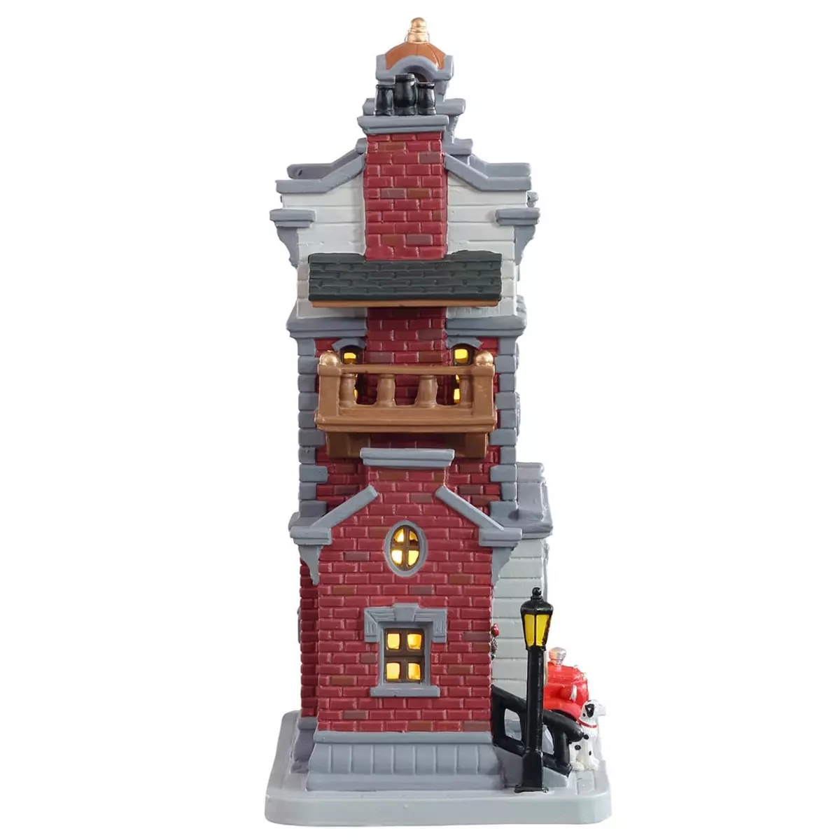 Village de Noël Lemax à piles  lumineux Caserne des pompiers 2