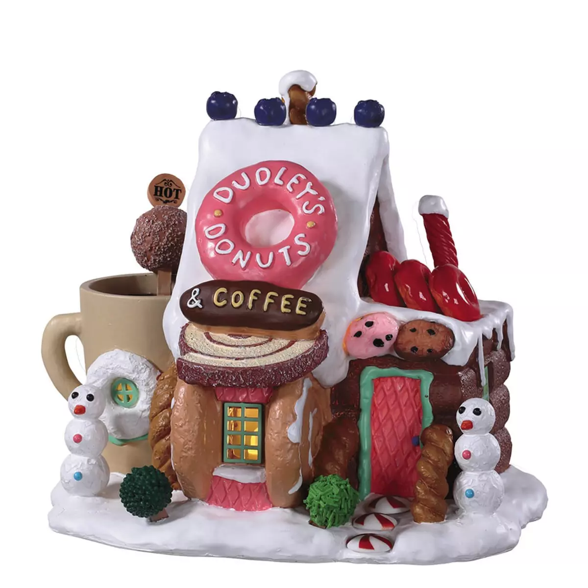 Villagio di Natale Lemax luminoso a pile Beignerie Dudley's 1