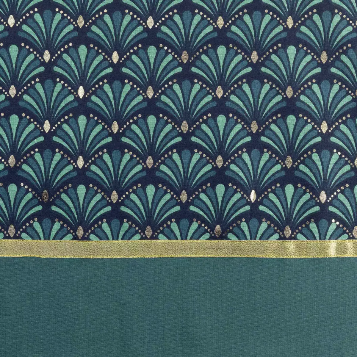 Rideau coton (140 x 240 cm) Artchic Bleu canard 4