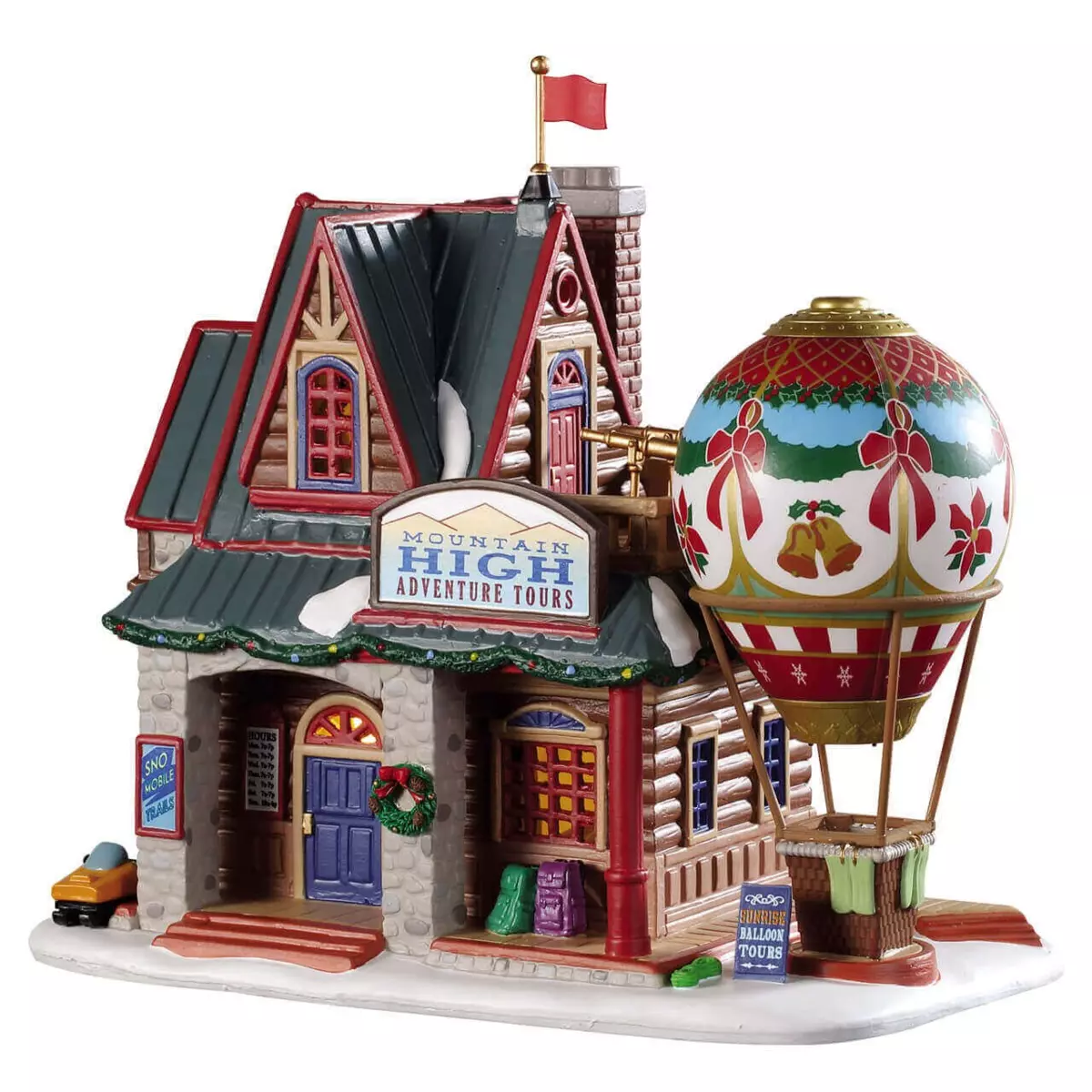 Villagio di Natale Lemax luminoso a pile Balade en Montgolfière 1