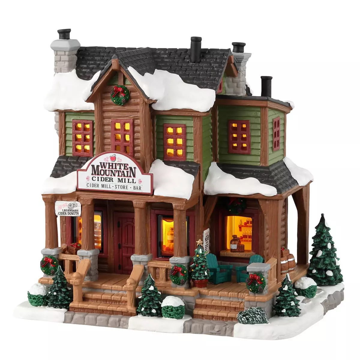 Villagio di Natale Lemax luminoso a pile Cidrerie White Moutain 1