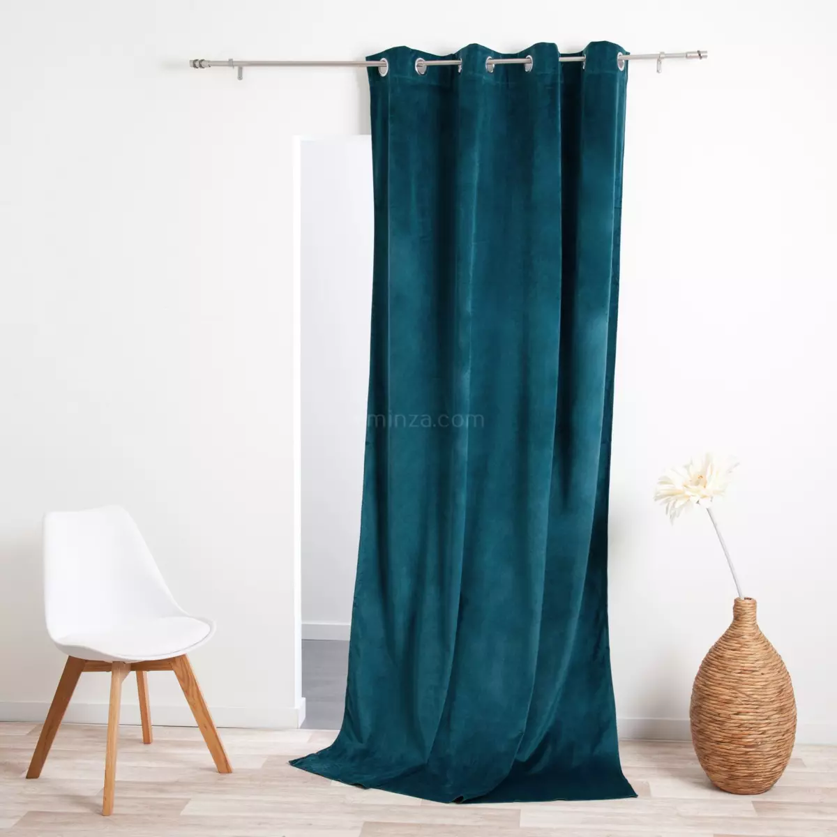 Tenda (140 X 260 cm) Velours Blu petrolio 2