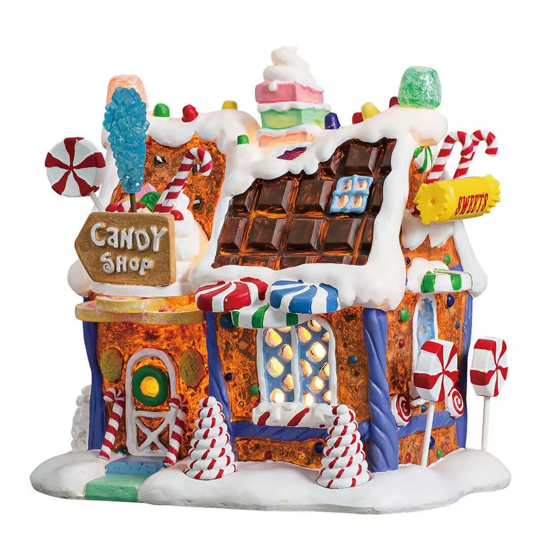 Village de Noël Lemax à piles lumineux Magasin de bonbons 1