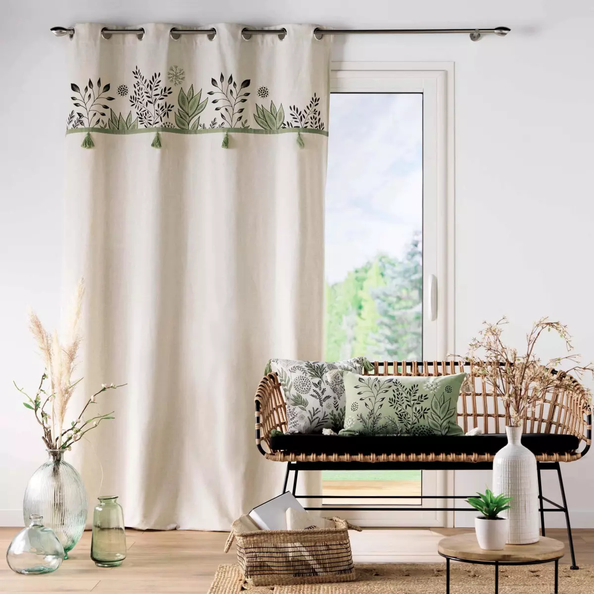 Tenda cotone riciclato (140 x 240 cm) Suzanne Verde 1