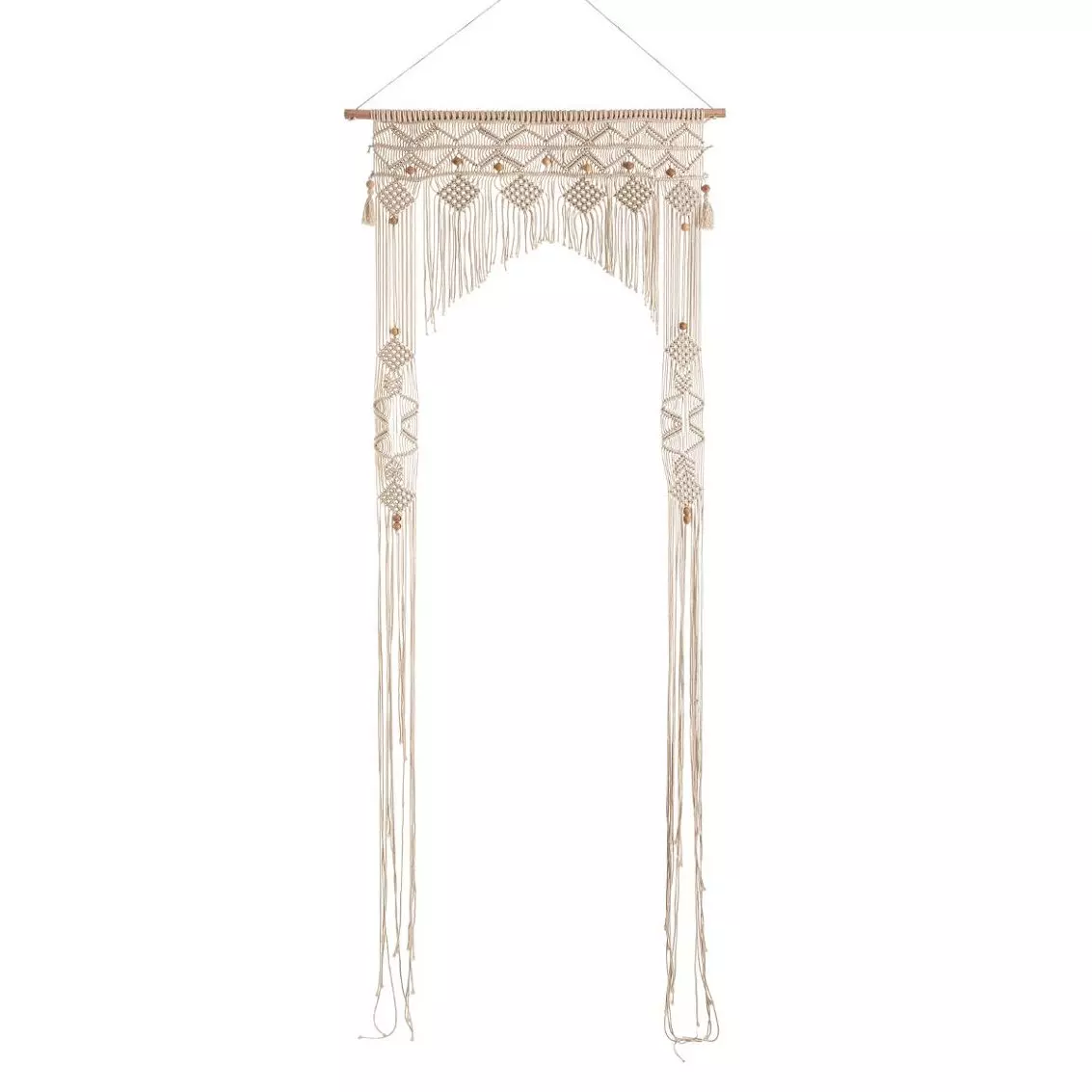 Fadenvorhang aus Makramee (90 x 200 cm) Arche Beige 3