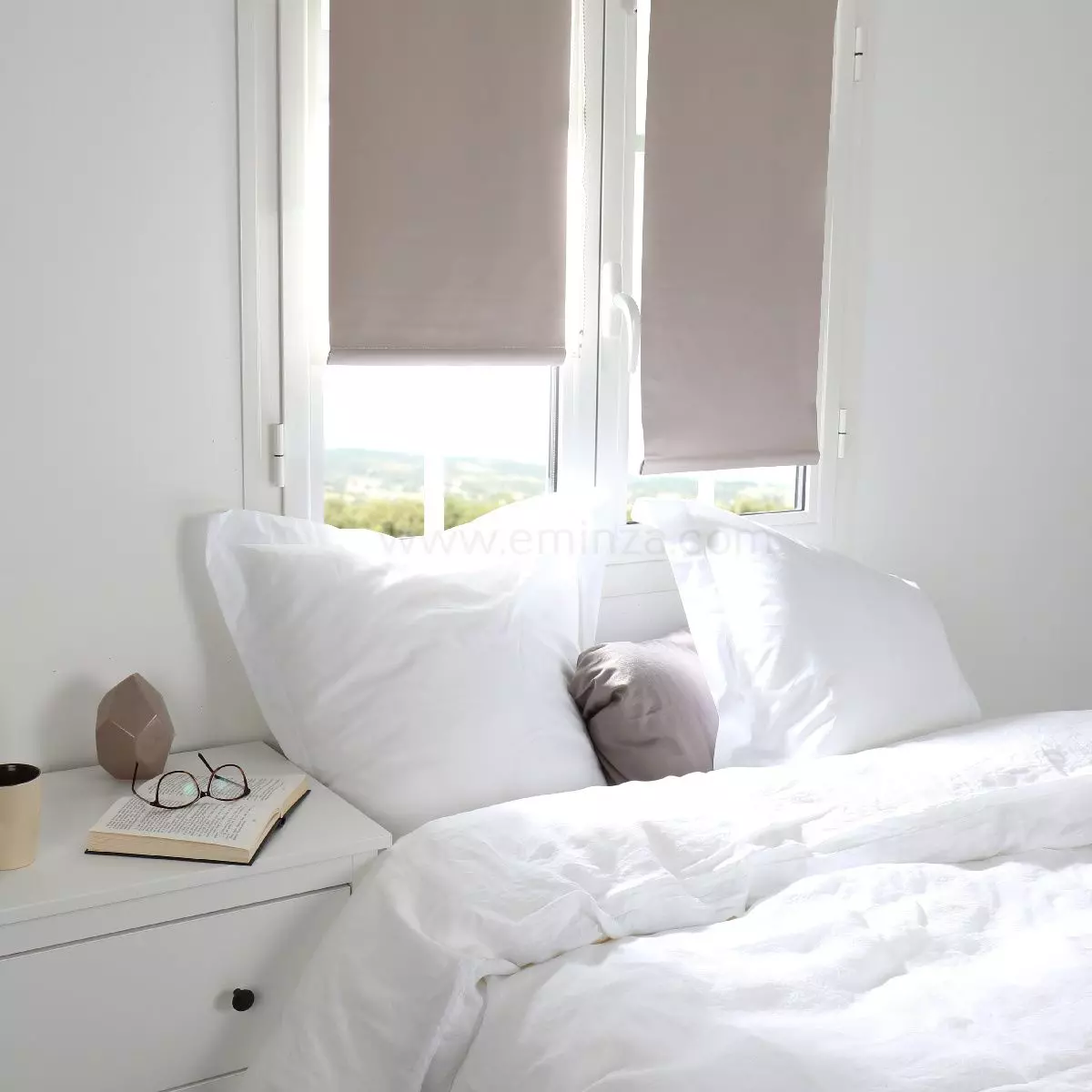 Verdunkelungsrollo (45 x H90 cm) Uni Beige 3