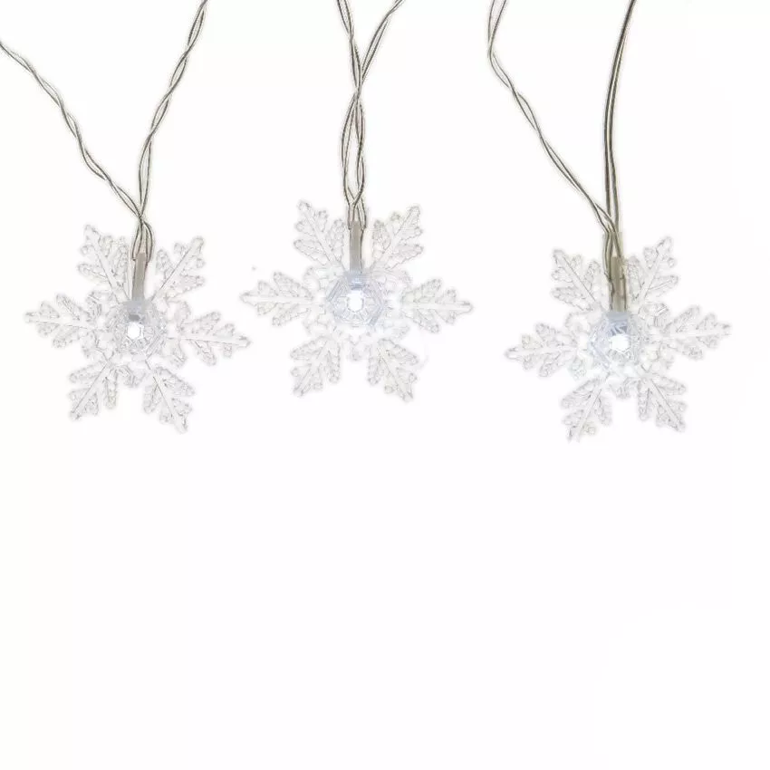 Ghirlanda luminosa Fiocco di neve Bianco freddo 24 LED 2