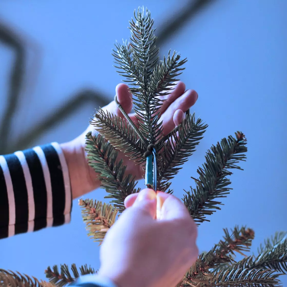 Cortina de luces para árbol Flashing light alto 1,80 cm Blanco frío 408 LED 3