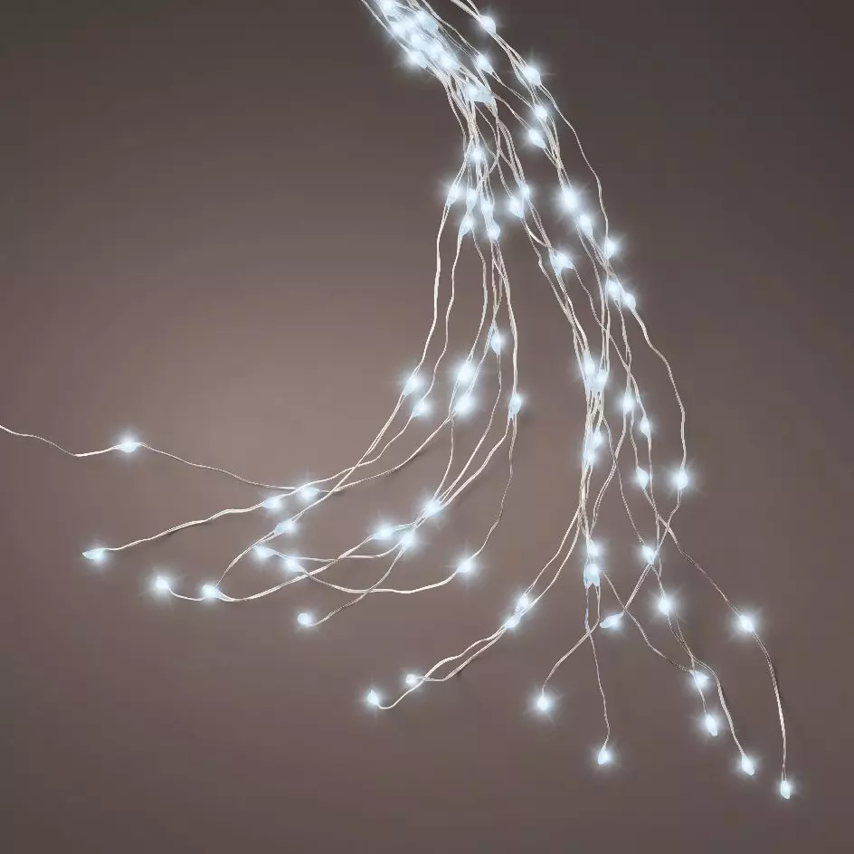 Cortina de luces para árbol Flashing light alto 1,80 cm Blanco frío 408 LED 5