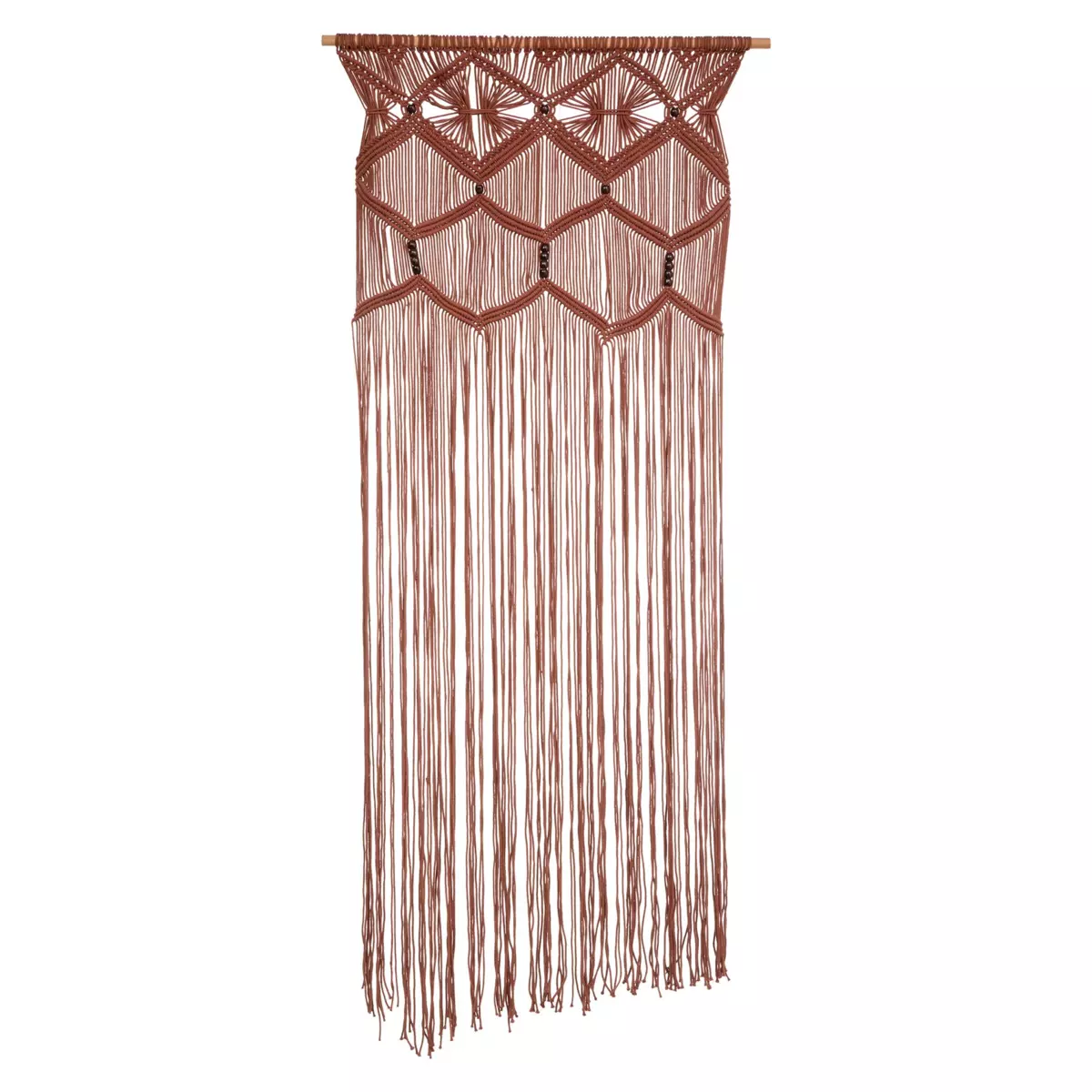 Tenda a fili macramé (90 x 200 cm) Ali Terracotta 2