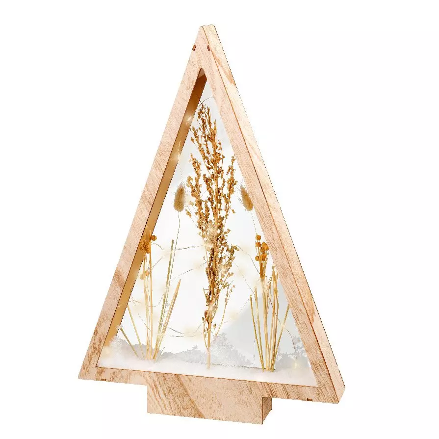 Sapin triangle à piles lumineux Blanc chaud 40 LED 4