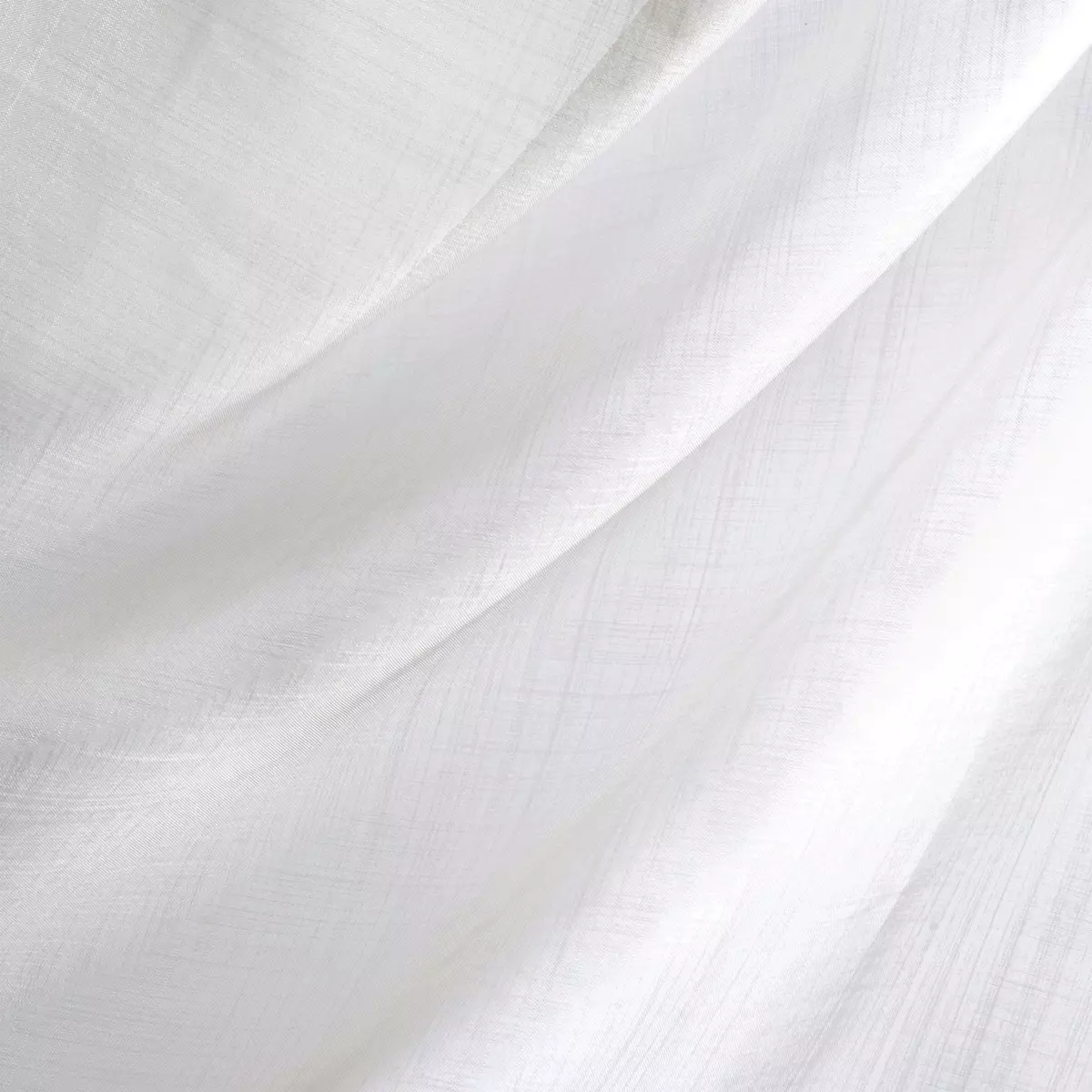 Voilage vitrage (100 x 100 cm) Etamine givrée Blanc 2