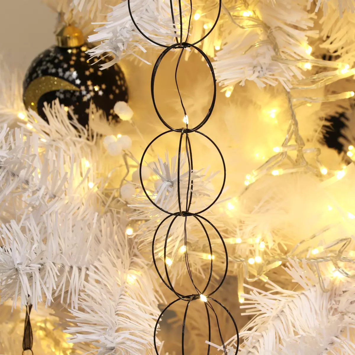 Guirlande lumineuse à piles Anneau  Blanc chaud 20 LED 2