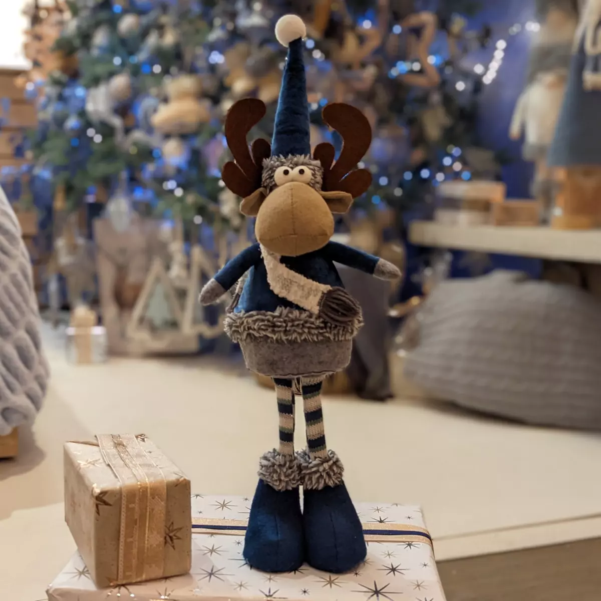 Grande renna in piedi  Paco 50 cm Blu
 2
