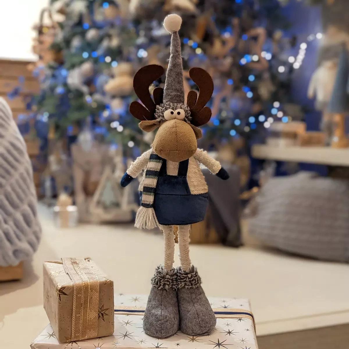 Grande renna in piedi Rico 50 cm Bianco
 2