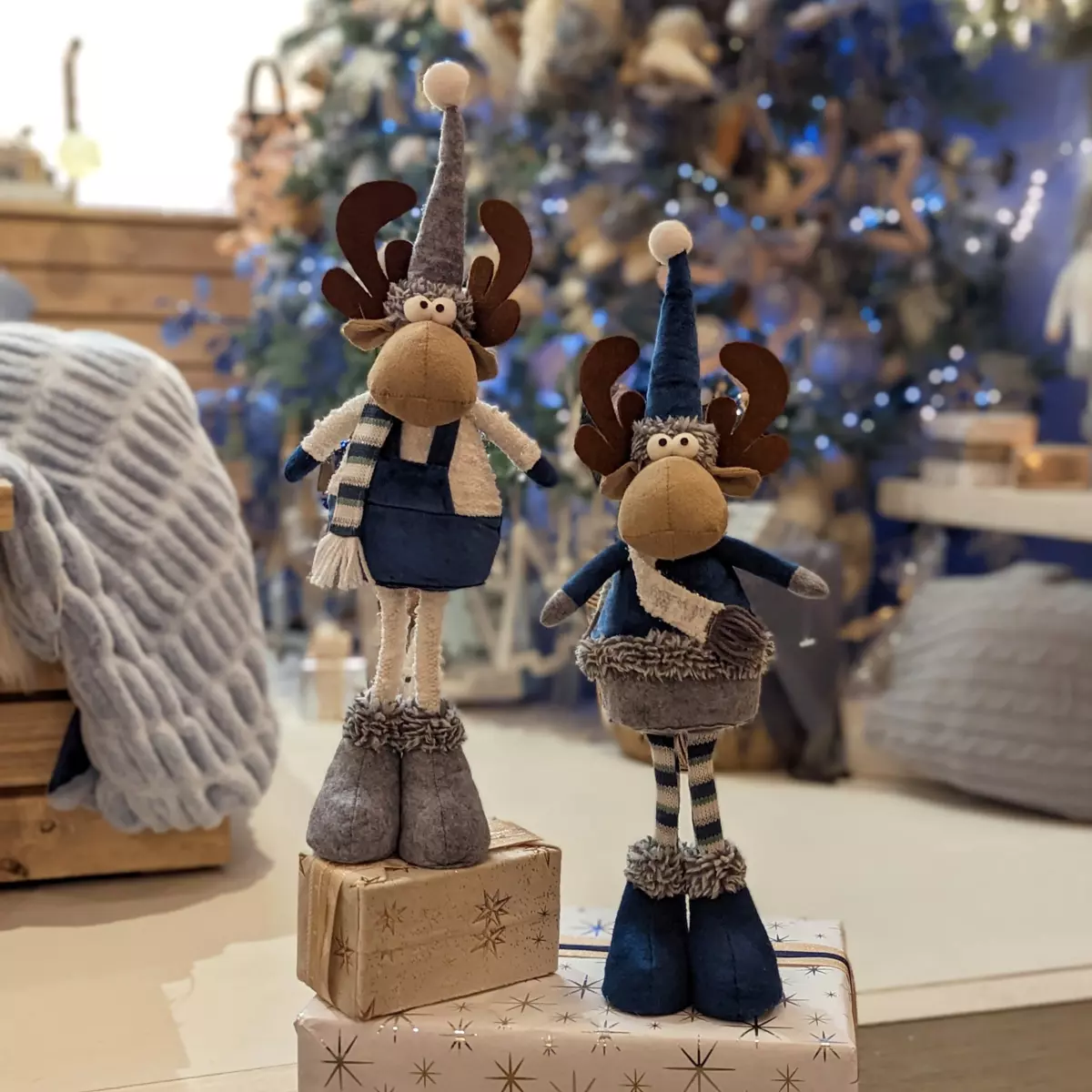 Grande renna in piedi Rico 50 cm Bianco
 3