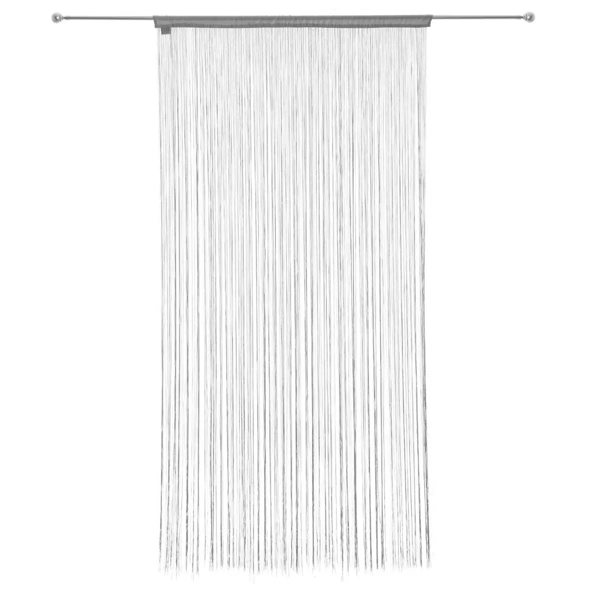 Fadenvorhang (90 x H200 cm) Einfarbig Grau 3