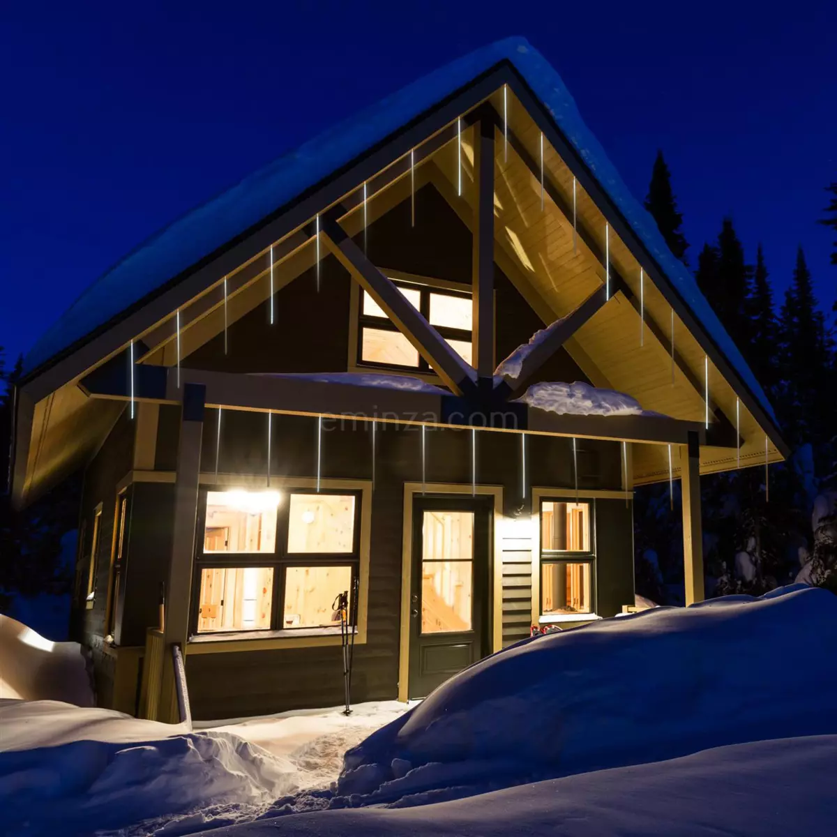 Stalactite lumineuse L6 m Glaçons défilement Blanc froid 210 LED 3