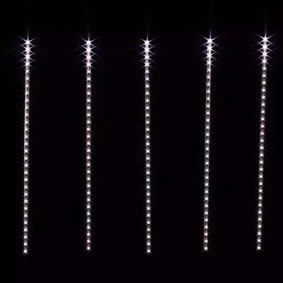 Eiszapfen-Lichterkette L6 m Lauflicht Kaltweiß 210 LEDs - Weihnachts-beleuchtung