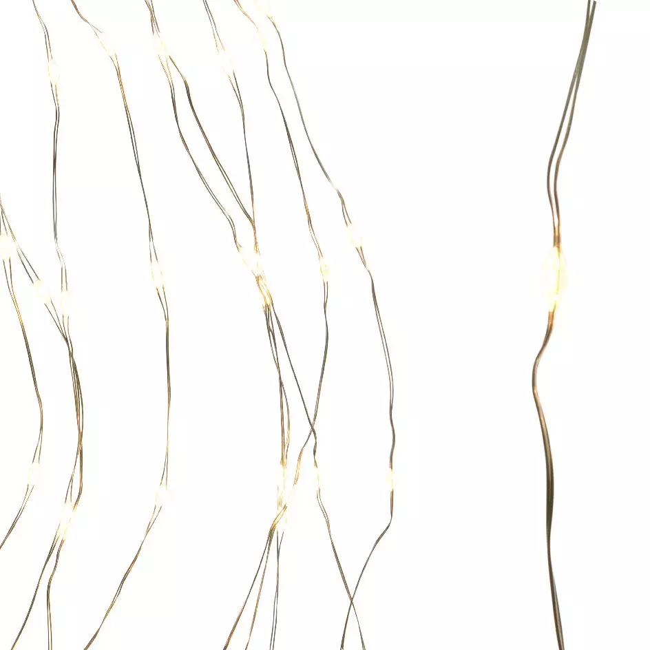 Rideau pour sapin Micro led H1,80 m Blanc chaud 408 LED 7