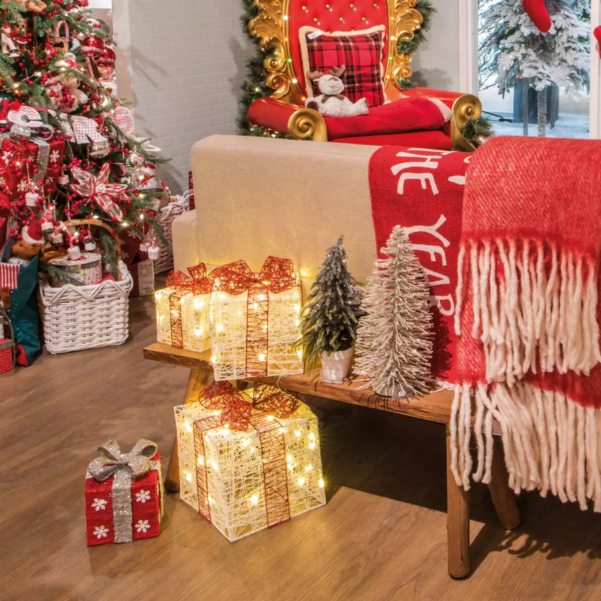 Lot de 3 cadeaux lumineux Altone Blanc chaud 65 LED 4