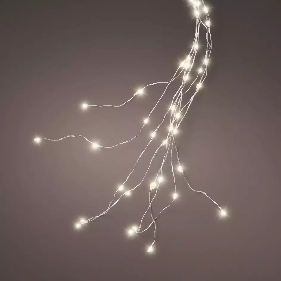 Cortina de luces para árbol Flashing light alto 1,80 cm Blanco cálido 408 LED 5