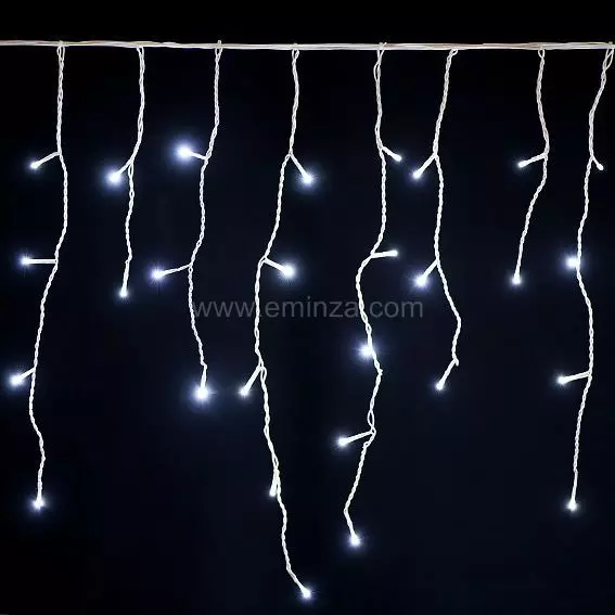 Stalattite luminosa Timer  lung.20 m Bianco freddo 630 LED Stars XL CB Grande hauteur 3