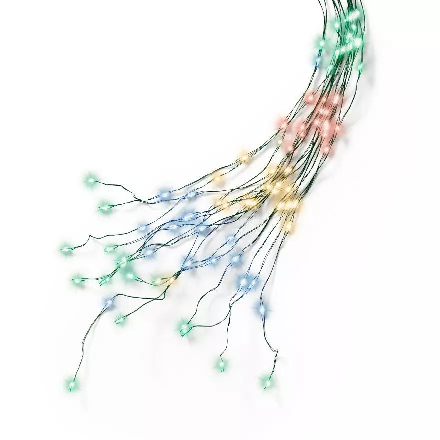 Cortina de luces para árbol Micro led H1,80 m Multicolor 408 LED 3