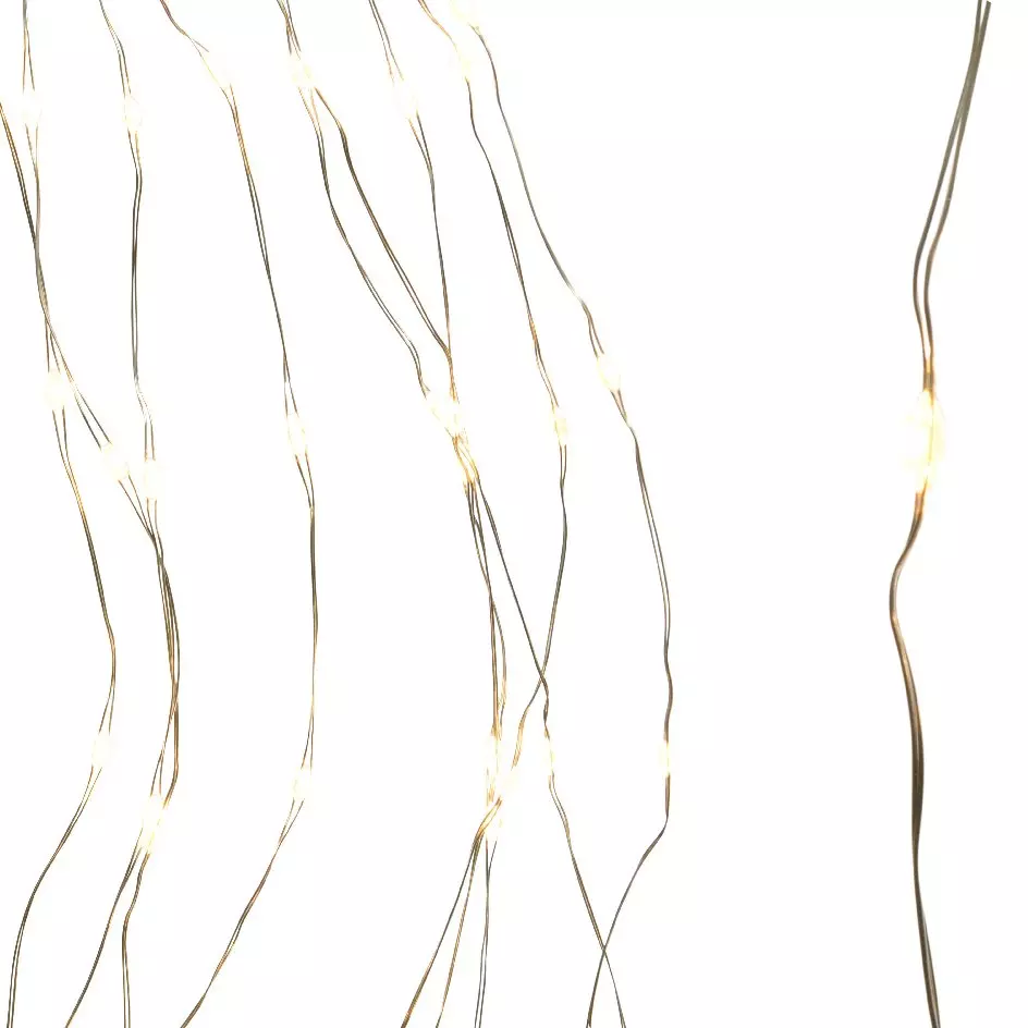 Cortina de luces para árbol Micro led H2,10 m Blanco cálido 672 LED 7
