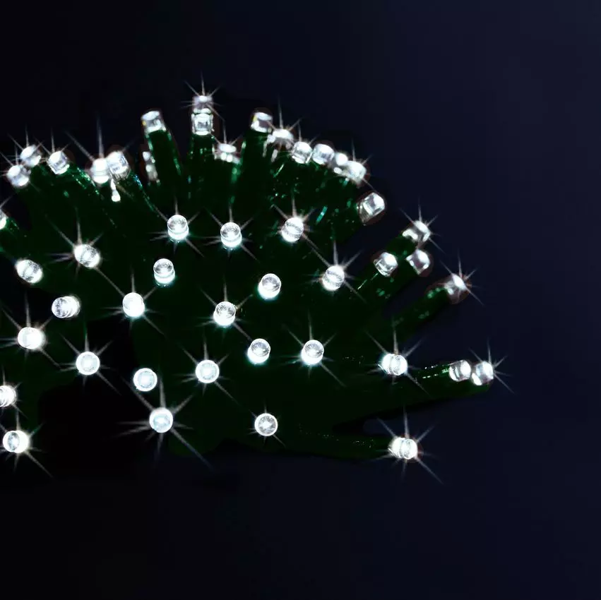 Verlicht zonne-energie lichtsnoer 10 m koudwit 100 LED 1