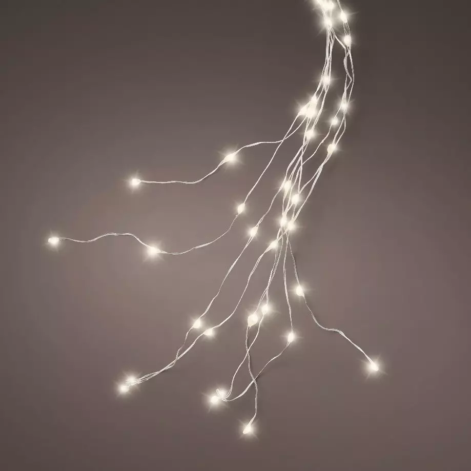 Cortina de luces para árbol Micro led H2,40 m Blanco cálido 832 LED 6