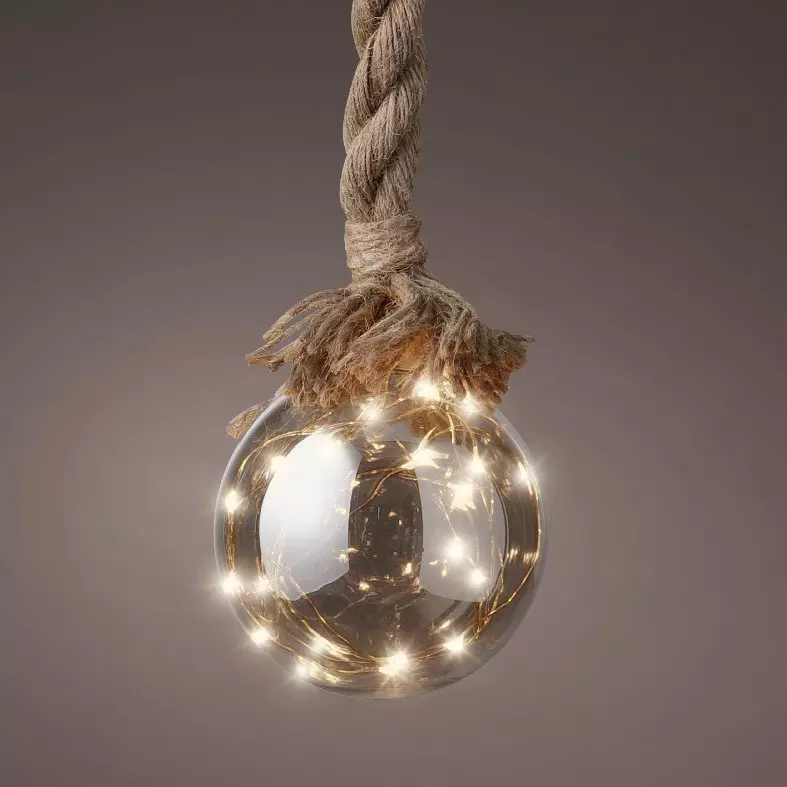 Suspension lumineuse à piles Balle Blanc chaud 30 LED 7