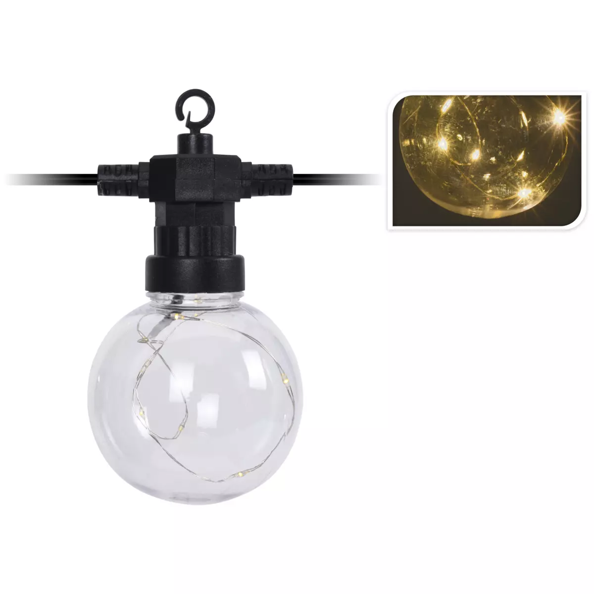 Guirlande lumineuse Ampoule à piles Blanc chaud 80 LED 2