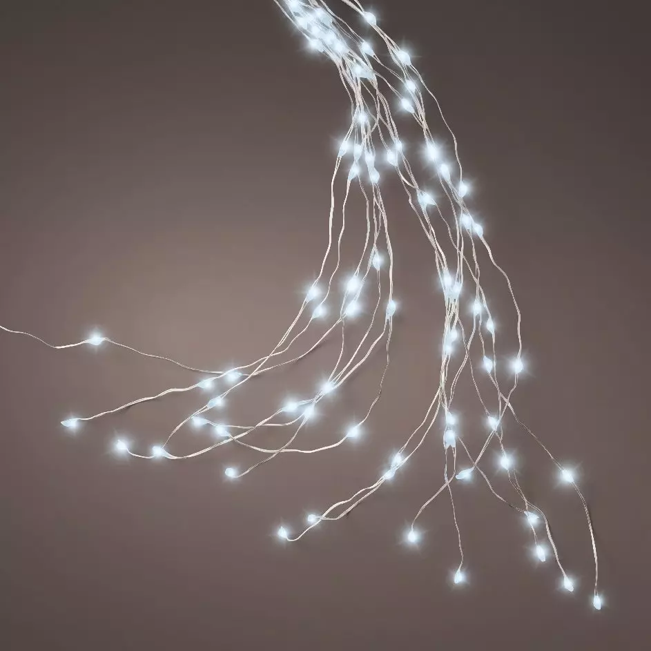 Rideau pour sapin Micro led H2,40 m Blanc froid 832 LED 4