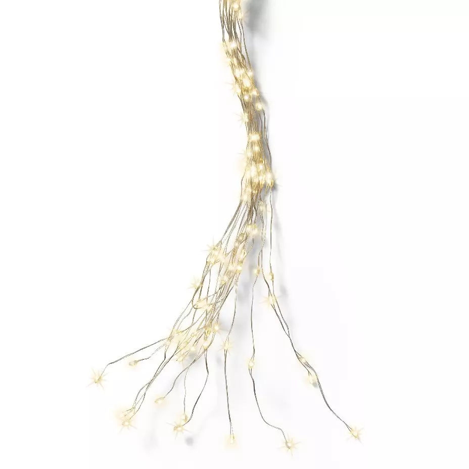 Rideau pour sapin Flashing light Micro led H2,10 m Blanc chaud 672 LED 8