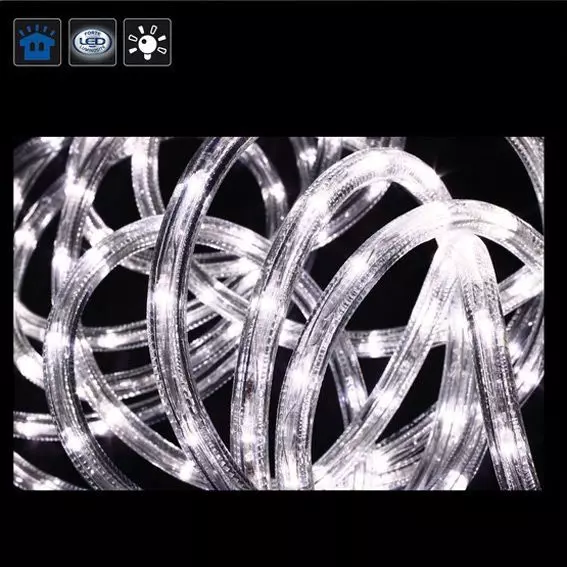 Stella in tubo luminoso 50 cm|116 led luce fissa|bianco ghiaccio