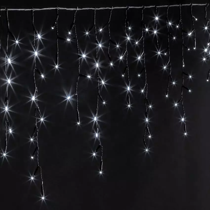 Eisregen-Lichterkette Stars L11 m Kaltweiß 259 LEDs CN 4