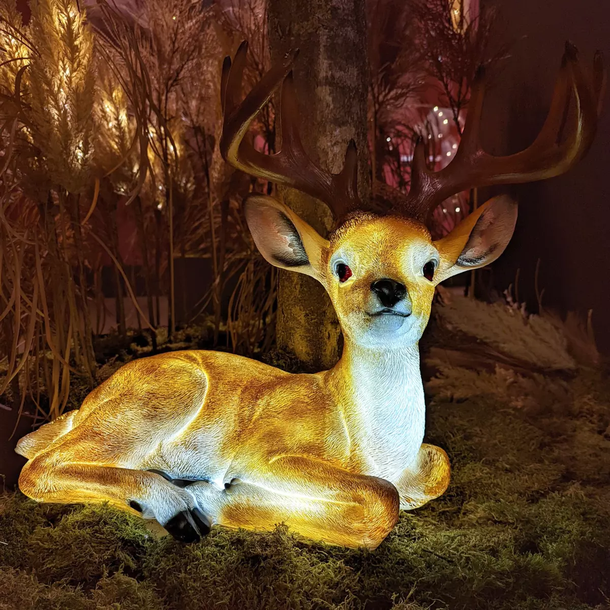 Cerf lumineux blanc chaud 8 LED