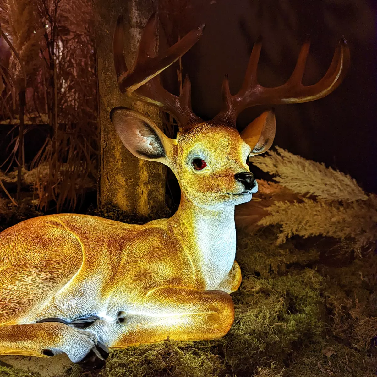 Cerf lumineux blanc chaud 8 LED