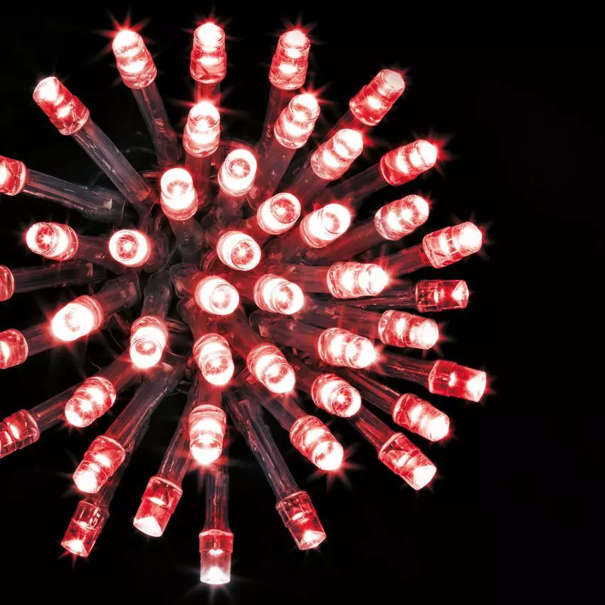 Lichtsnoer met Timer 20 m Rood 200 LED KT 2