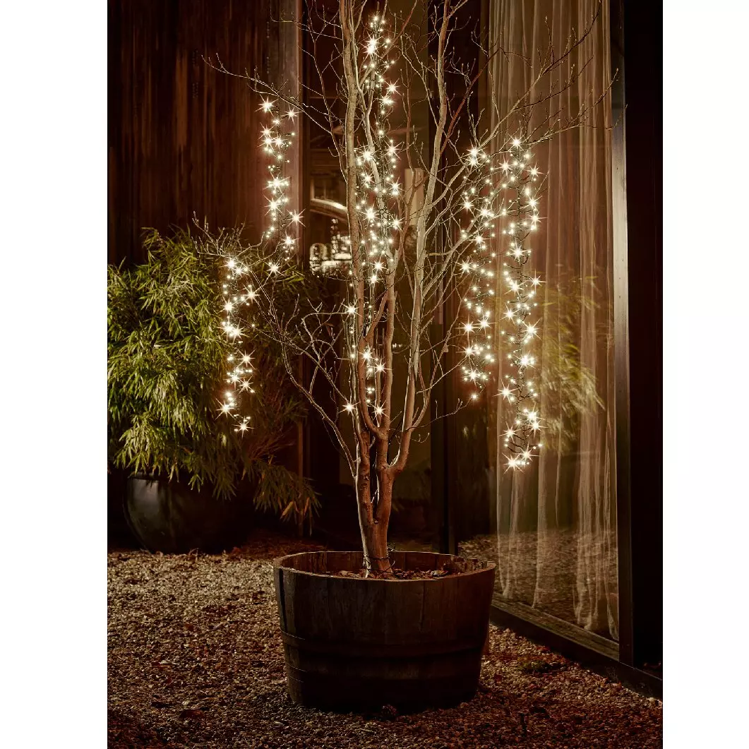 Cascade lumineuse effet scintillant L2 m Blanc chaud 480 LED CN 6